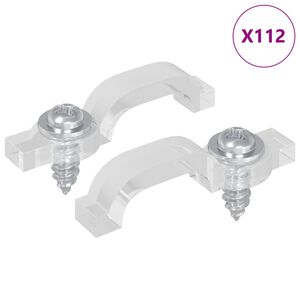 vidaXL Clipuri LED pentru Strip 2 pcs Transparent 23,8 x 7,3 x 4,3 mm
