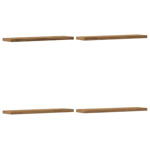 vidaXL Rafturi de perete, 4 buc., stejar artizanal, 40x10x1,5 cm, lemn