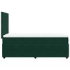vidaXL Pat box spring cu saltea, verde &icirc;nchis, 100x200 cm, catifea