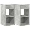 vidaXL Noptiere cu sertar 2 buc gri beton 35x34x66,5 cm
