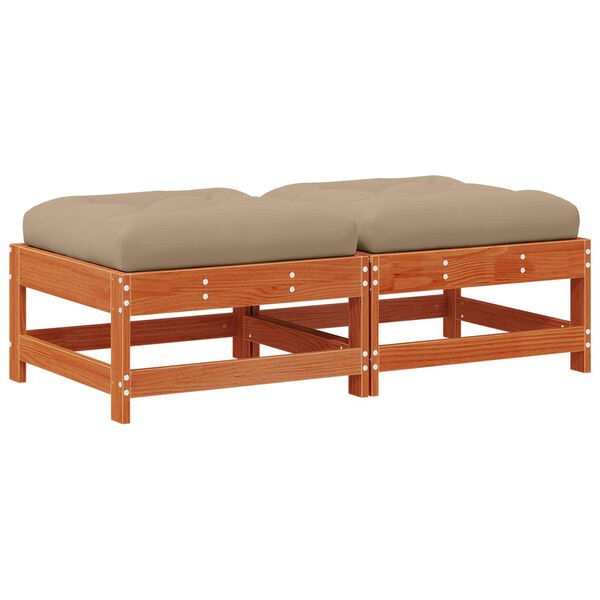 vidaXL Suport pentru picioare de grădină Lemn masiv de pin Maro Ceară