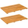 vidaXL Covoraș de baie 2 buc. natural 56 x 37 cm Lemn Solid de Acacia