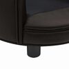 vidaXL Canapea pentru câini, maro, 48x48x32 cm, pluș & piele ecologică