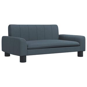 vidaXL Pat de c&acirc;ini, gri &icirc;nchis, 70x45x30 cm, material textil
