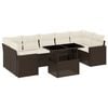 vidaXL Set canapele de grădină cu perne, 8 piese, maro, poliratan