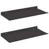 vidaXL Raft de perete cu raft Pe perete 2 pcs Negru 40 x 17,5 x 2,5 cm