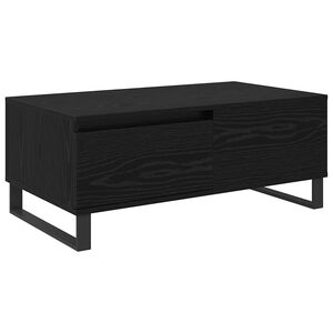 vidaXL Masă de cafea Stejar Negru 90 x 50 x 36,5 cm Lemn prelucrat