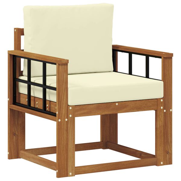 vidaXL Set de canapele de exterior Lemn de acacia solid și poliester