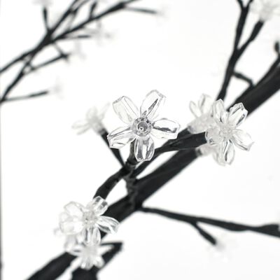 vidaXL Pom Crăciun, 220 LED-uri alb cald, flori de cireș, 220 cm