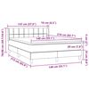 vidaXL Pat box spring cu saltea, roz, 140x210 cm, catifea