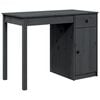 vidaXL Birou, gri, 100x50x75 cm, lemn masiv de pin
