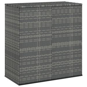 vidaXL Ladă grădină pentru perne, gri, 100x49x103,5 cm, ratan PE