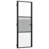 vidaXL Ușă de sticlă 76 x 3,5 x 201,5 cm Aluminiu Negru