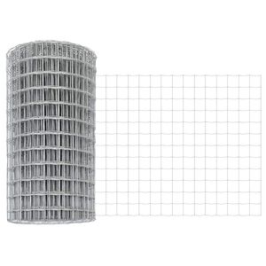 vidaXL Gard Euro Argintiu 0.8 x 25 m Metal zincat prin imersie la cald