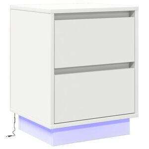 vidaXL Dulap de noapte Alb 39 x 34,5 x 50 cm Lemn prelucrat