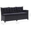 vidaXL Seturi de mobilier de exterior Negru poliratan