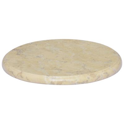 vidaXL Blat de masă, crem, Ø40x2,5 cm, marmură