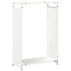 vidaXL Suport pentru lemne de foc alb 60x28x90 cm Oțel laminat la rece