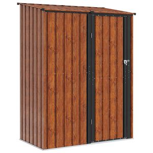 vidaXL Magazii pentru grădină Maro 153,5 x 86 x 200 cm Metal