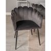 Venture Home Scaun de sufragerie &bdquo;Limhamn&rdquo;, negru și gri, catifea
