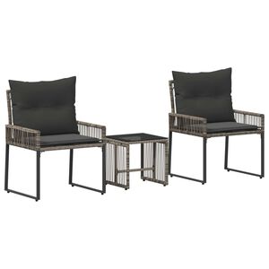 vidaXL Set de Mobilier pentru Exterior 7 pcs Gri și gri &icirc;nchis