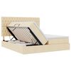 vidaXL Pat cu storage cu saltea Creme 200 x 200 cm Piele artificială