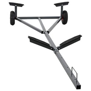 vidaXL Remorcă pentru bărci Argintiu 302 x 107 x 42 cm Oțel