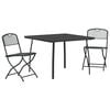 vidaXL Set de Mobilier pentru Exterior 3 pcs Antracit Fier și Oțel