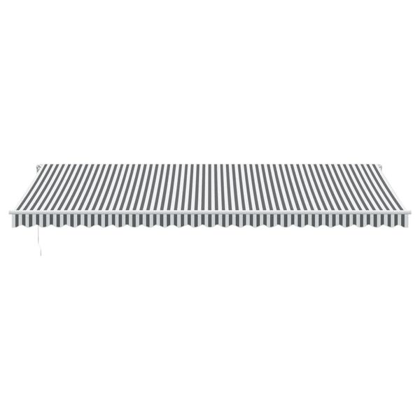 vidaXL Copertină retractabilă manual cu LED, antracit/alb, 600x350 cm