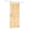 vidaXL Ușă glisantă Natural și Alb 90 x 210 cm Lemn de Pin Solid
