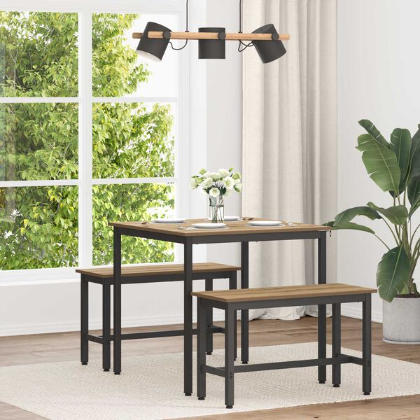 vidaXL Mese de sufragerie METAL