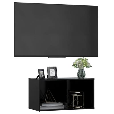 vidaXL Comodă TV, negru, 72x35x36,5 cm, PAL