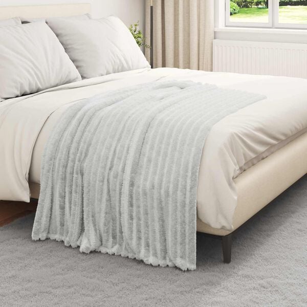 vidaXL Pătura de aruncat Gri 150 x 130 cm Molton
