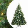 vidaXL Brad de Crăciun artificial cu 300 LED Verde 210 cm PE și PVC
