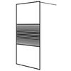 vidaXL Paravan de duș walk-in negru 100x195 cm sticlă ESG transparentă