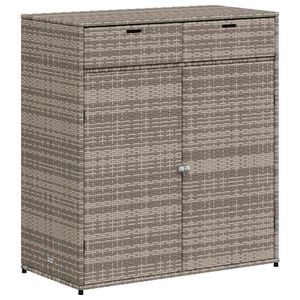vidaXL Dulap depozitare de grădină, gri, 105x55x113 cm, poliratan