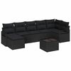 vidaXL Set de canapea 8 buc. Negru poliratan
