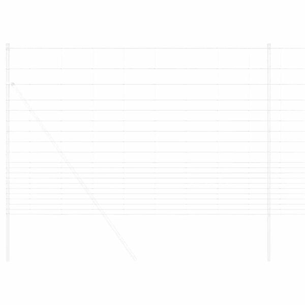 vidaXL Gard pentru c&acirc;mp Argintiu 25 x 1,6 m Oțel galvanizat