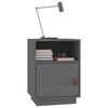 vidaXL Noptiere, 2 buc., gri, 40x34x55 cm, lemn masiv de pin