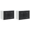 vidaXL Panou mașină de spălat vase Kalmar 2 pcs Negru Lemn prelucrat