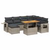vidaXL Set canapele de grădină cu perne, 8 piese, gri, poliratan