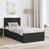 vidaXL Cadru de pat cu headboard Negru 100 x 200 cm Lemn compozit