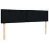 vidaXL Cadru de pat otoman cu saltele, material negru 160x200cm
