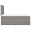 vidaXL Pat box spring cu saltea, taupe, 120x190 cm material textil