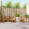 vidaXL Set de canapele de exterior cu pernă 6 pcs Natural și Crem
