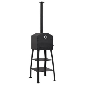 vidaXL Cuptor pizza de exterior, pe cărbuni, cu 2 pietre de copt