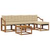 vidaXL Set de canapele de exterior 6 buc. Natural și Bej