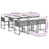 vidaXL Set mobilier de grădină cu perne, 7 piese, maro, poliratan