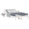 vidaXL Cadru de pat cu headboard Alb 120 x 190 cm Lemn de pin masiv