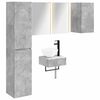 vidaXL Set de mobilier pentru baie 5 buc. Gri Beton